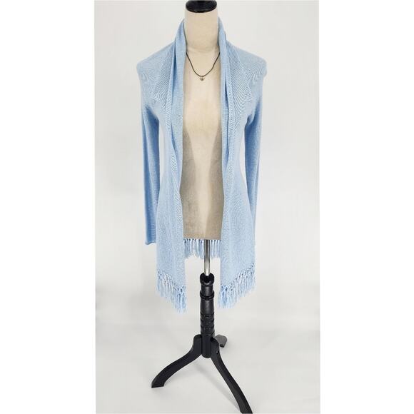 Lilly Pulitzer Tatum Fringe Cardigan – Blue – Size Xs – Preppy Chic - Picture 2 of 8